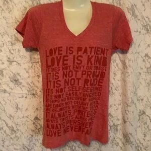 WALK IN LOVE RED GRAFFIC T SHIRT SZ XS